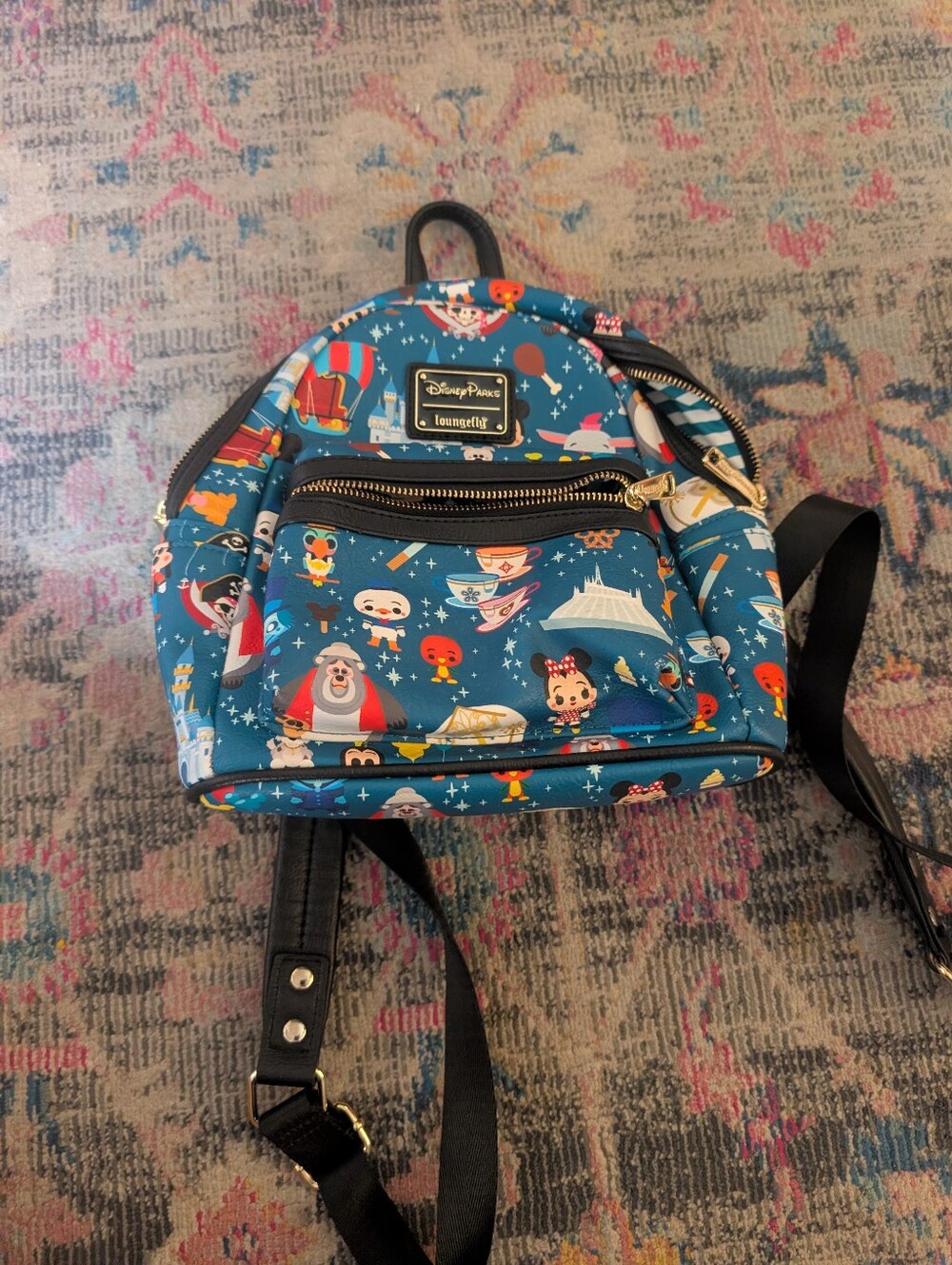 Loungefly Teal Blue Disney Parks Mini Backpack